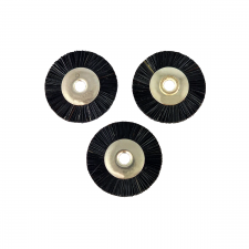 Miniaturbürste aus Chungking-Borsten, 17 mm, schwarz/hart, 6 Stück